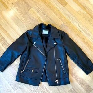 Zara Faux Leather Girls Biker Jacket